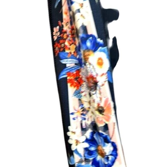 Fila Sport Womens Plus Midnight Bliss Capri Leggings 2X Navy Blue Floral Side St - Picture 5 of 9